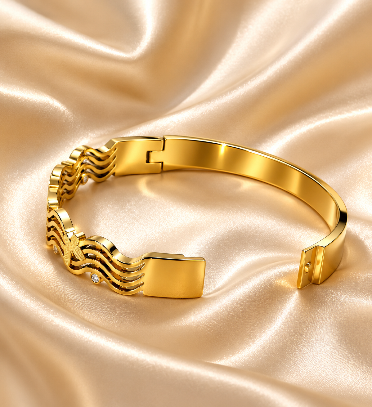 Golden Wave Butterfly Kada