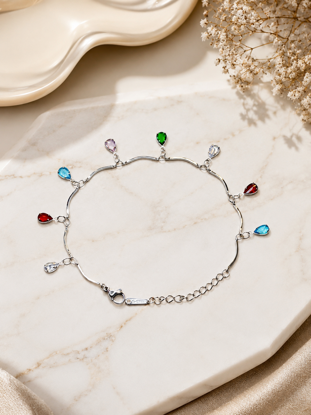 Rainbow Drop Bracelet
