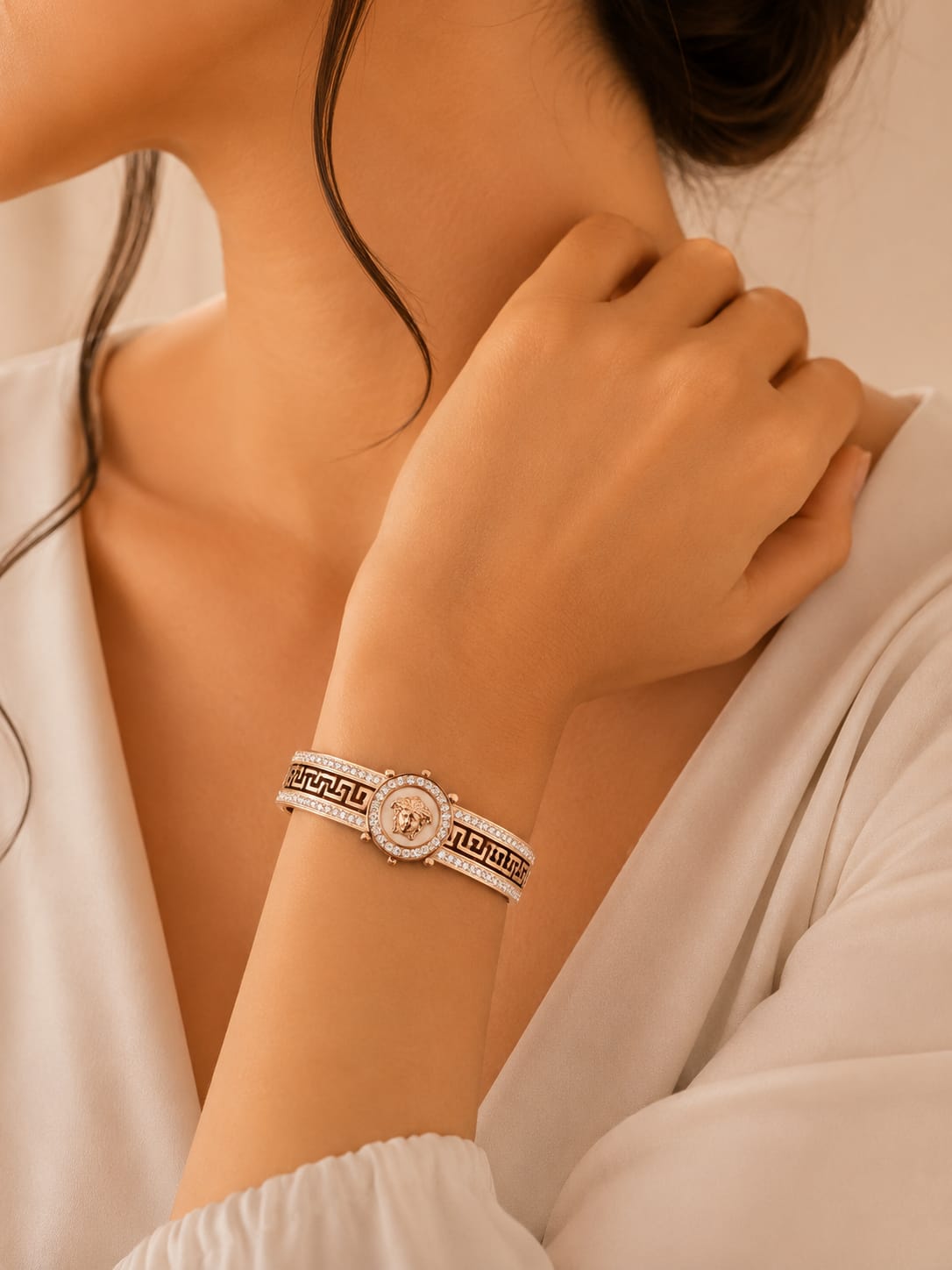 Royal Medusa Greek Key Luxury Bracelet
