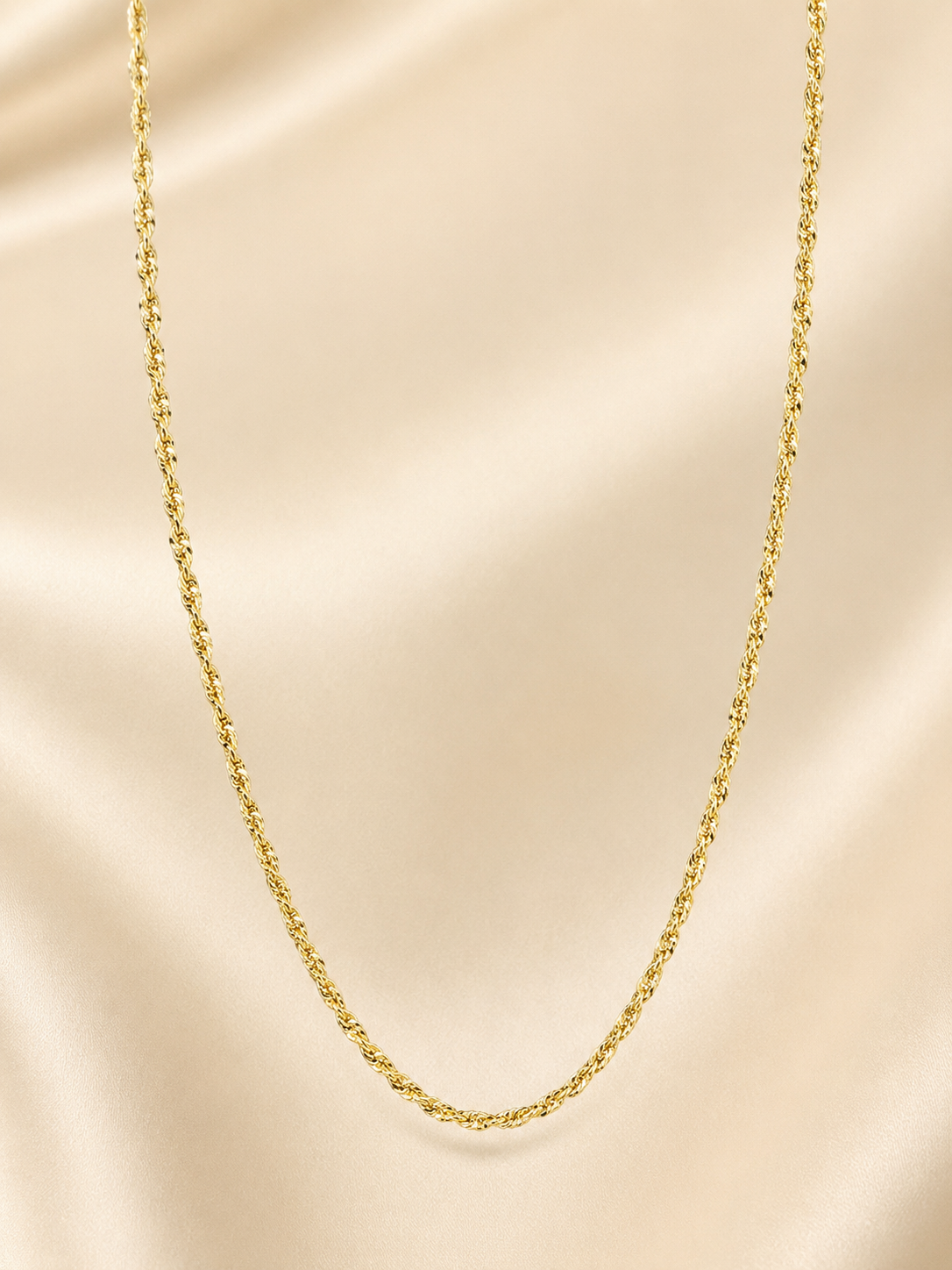 Golden Twist Chain Necklace