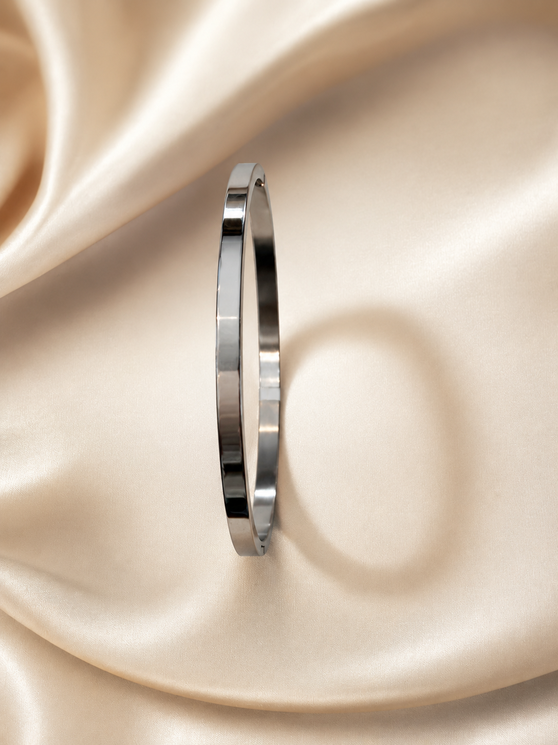 Silver Classic Minimal Bangle Bracelet