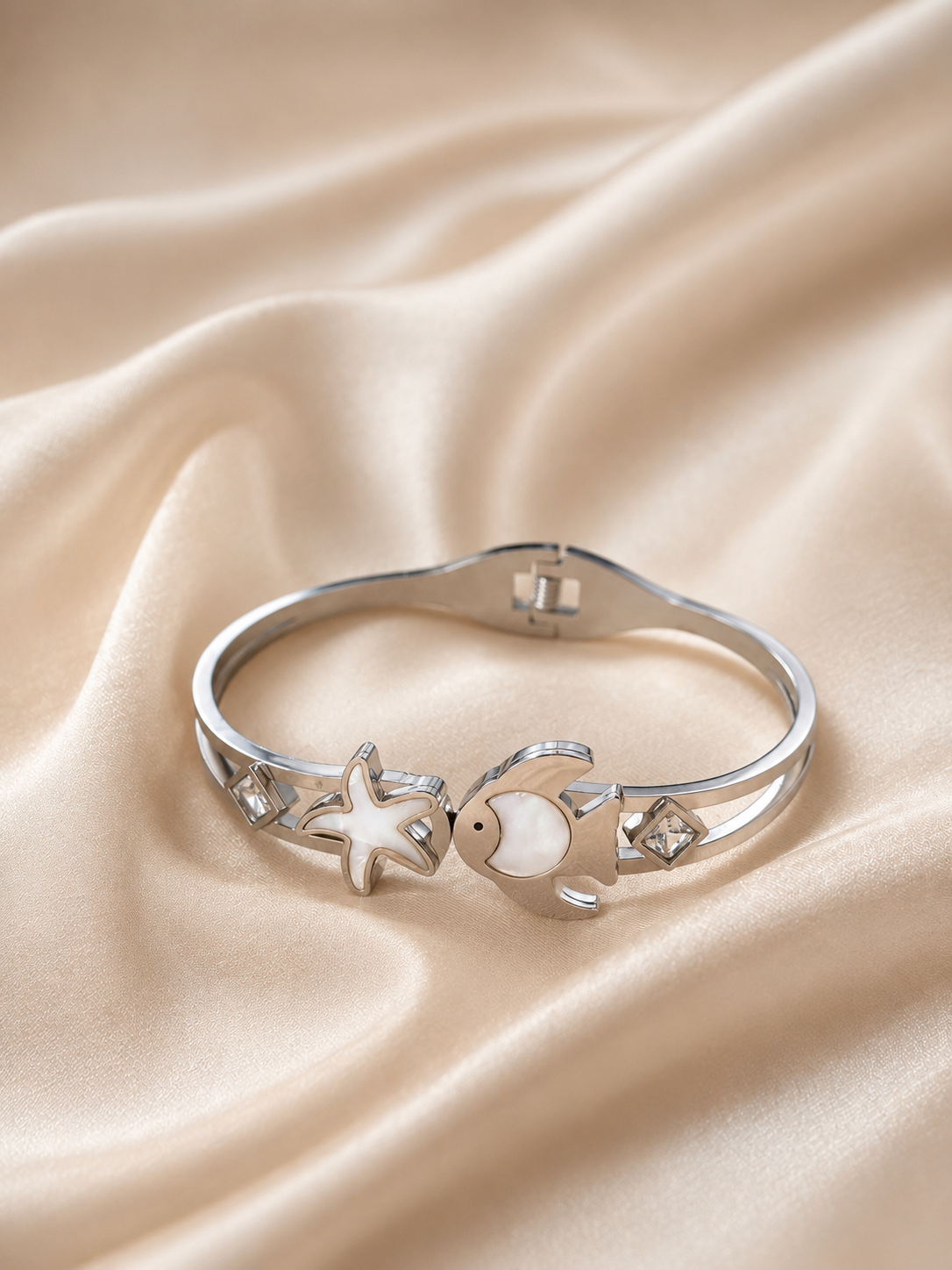 Silver Ocean Charm Bracelet