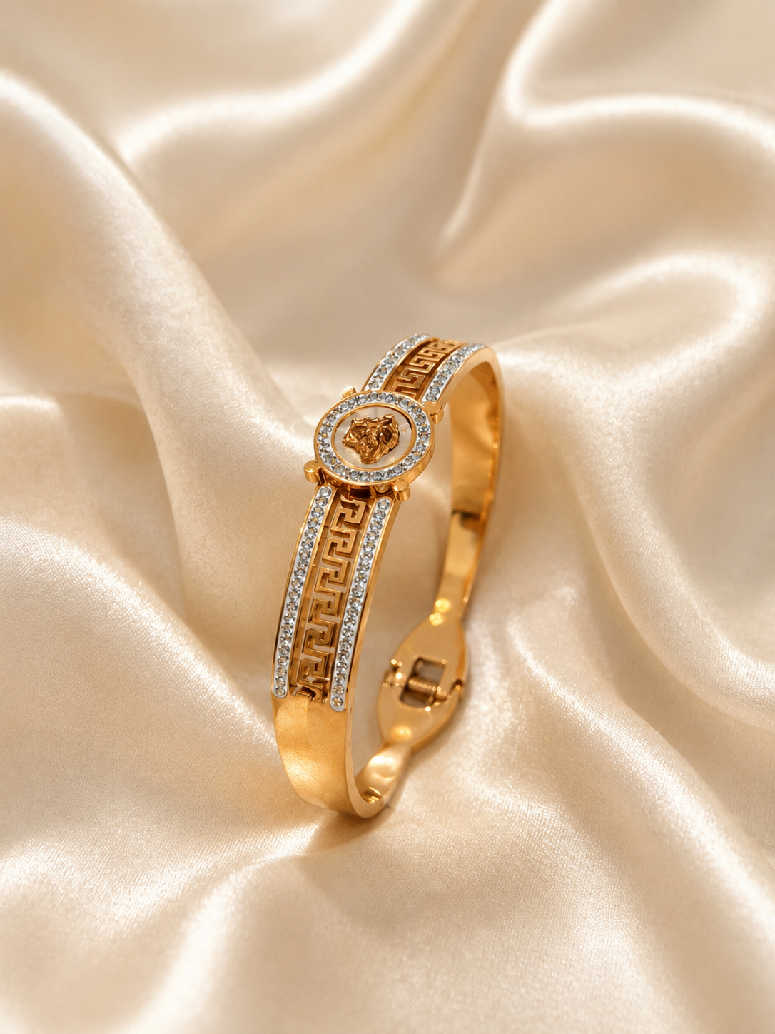 Rose Gold Medusa Greek Kada