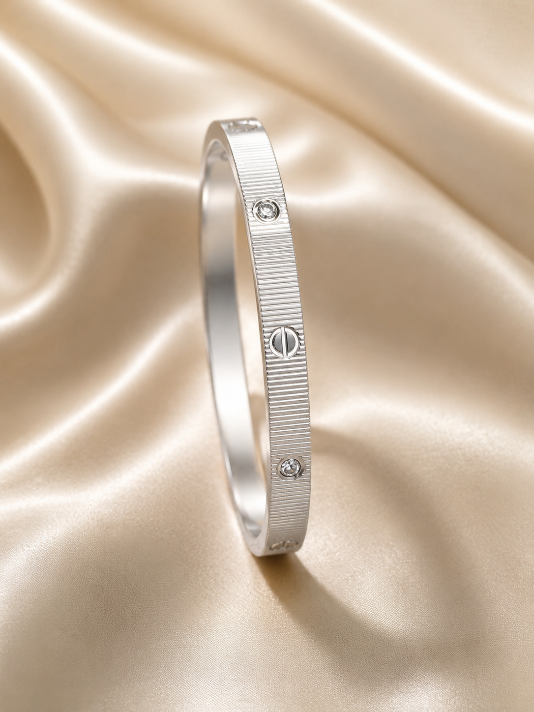 Silver Luxe Crystal Kada