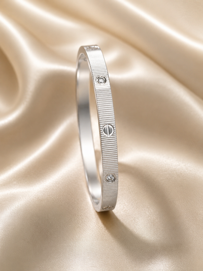 Silver Luxe Crystal Kada