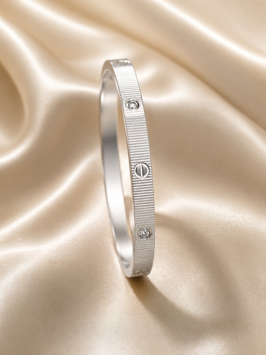 Silver Luxe Crystal Kada