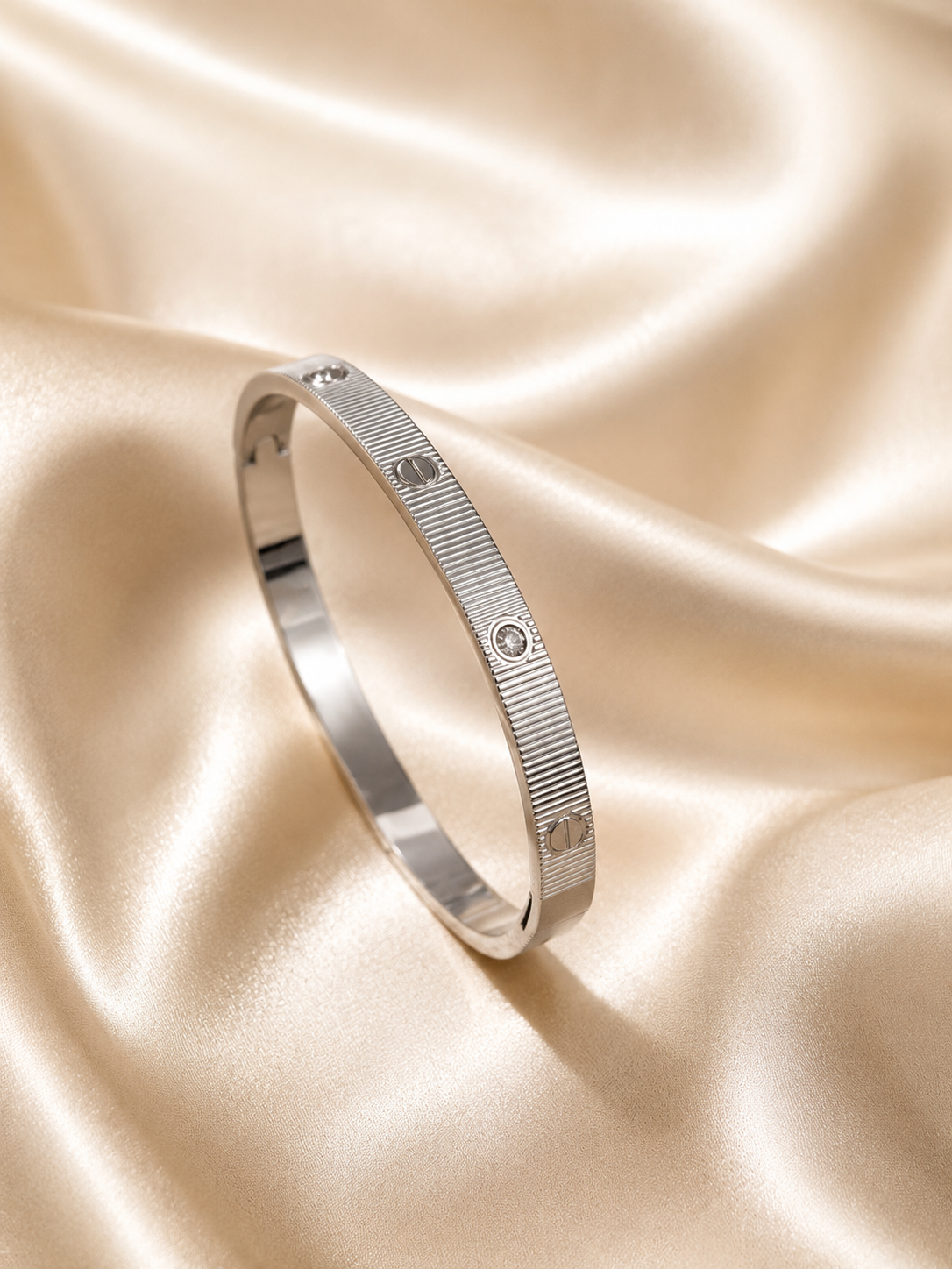Silver Luxe Crystal Kada