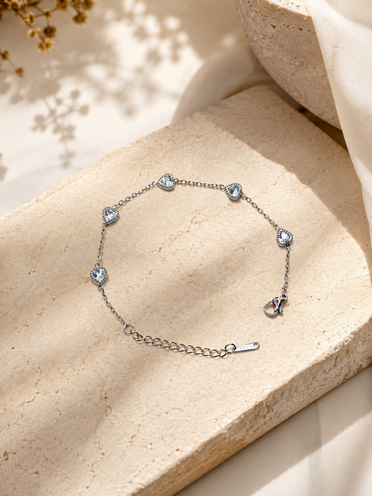 Crystal Heart Bracelet