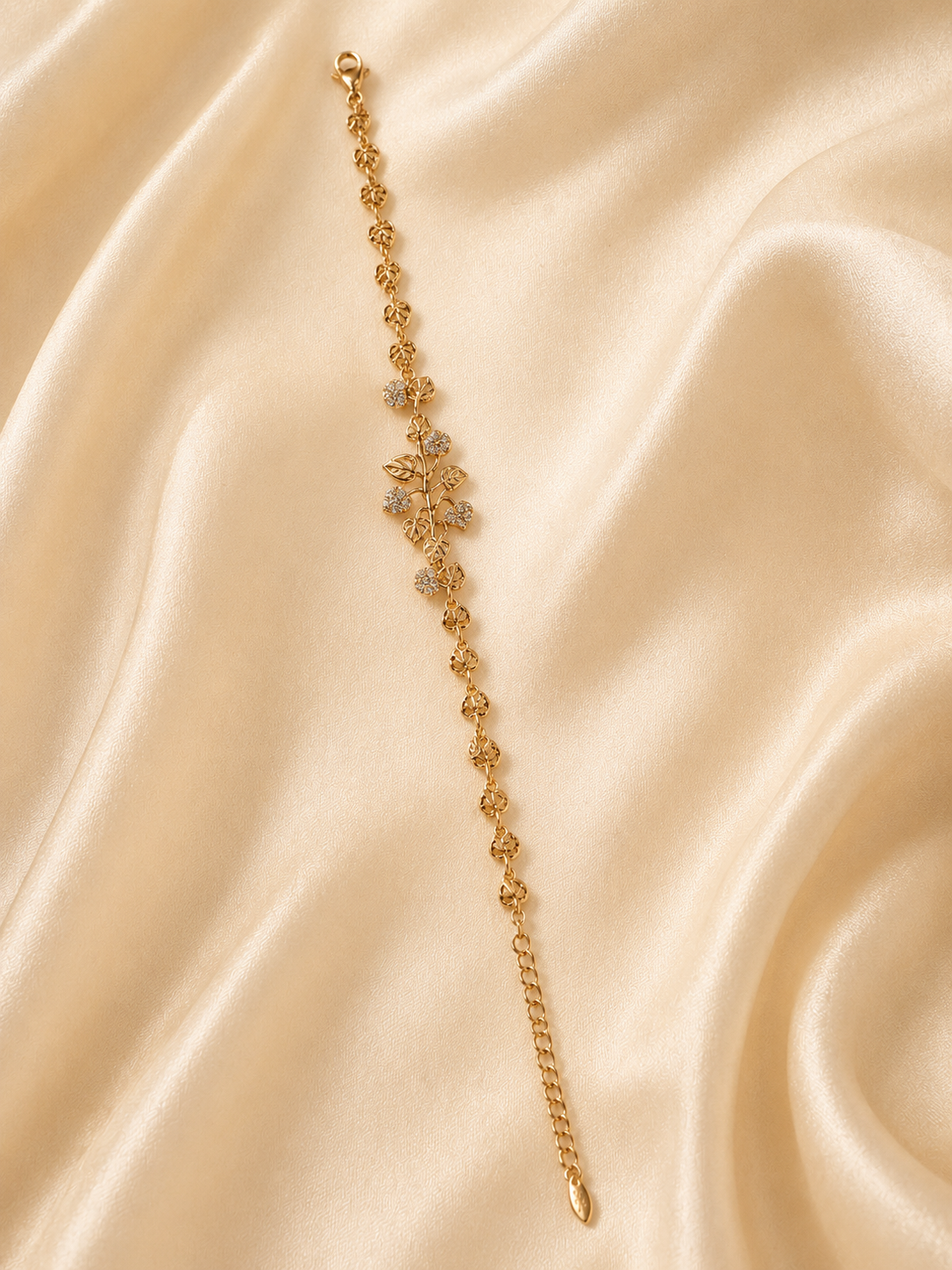 Golden Leaf Charm Bracelet