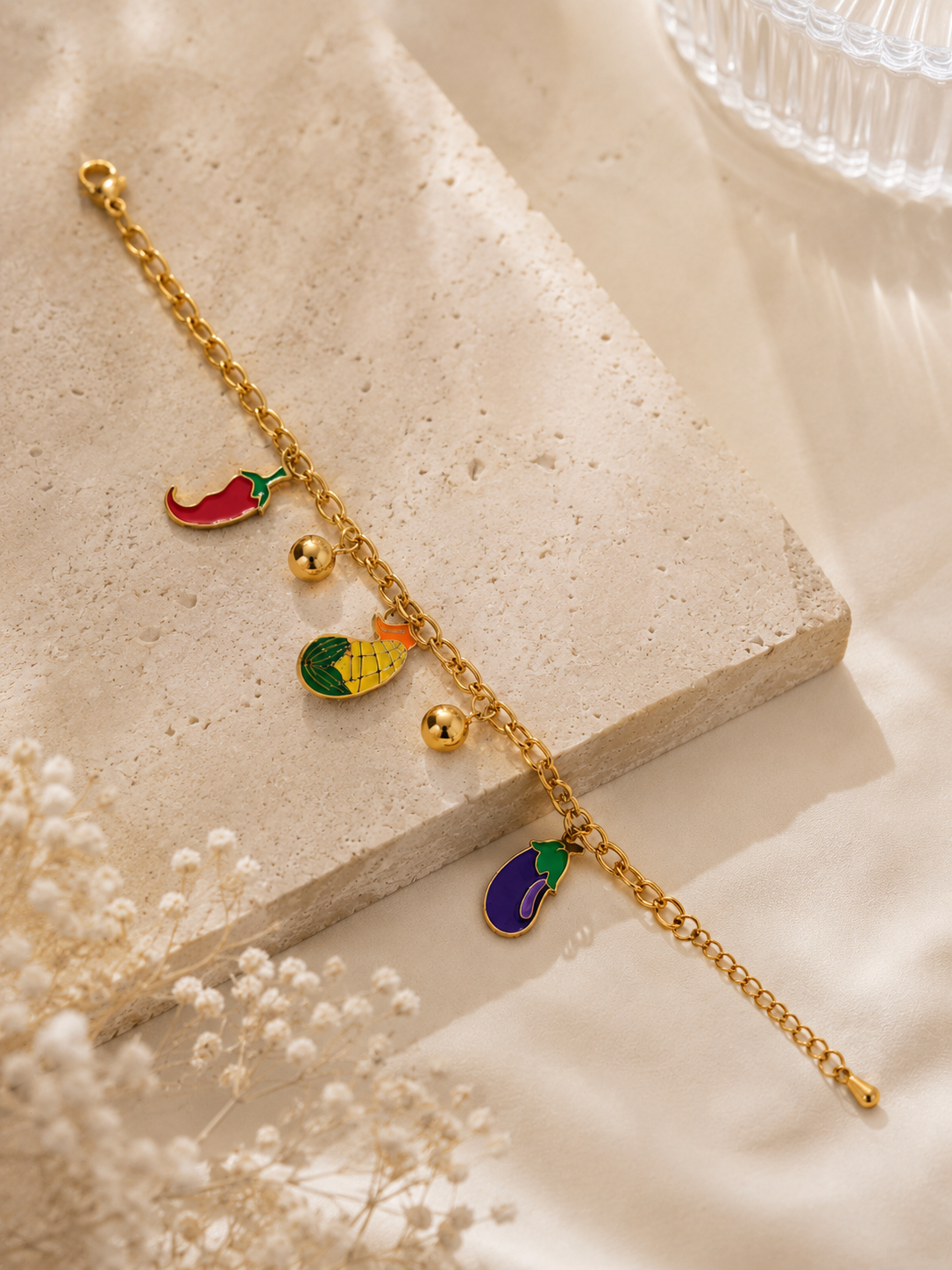 Tropical Charm Gold Bracelet
