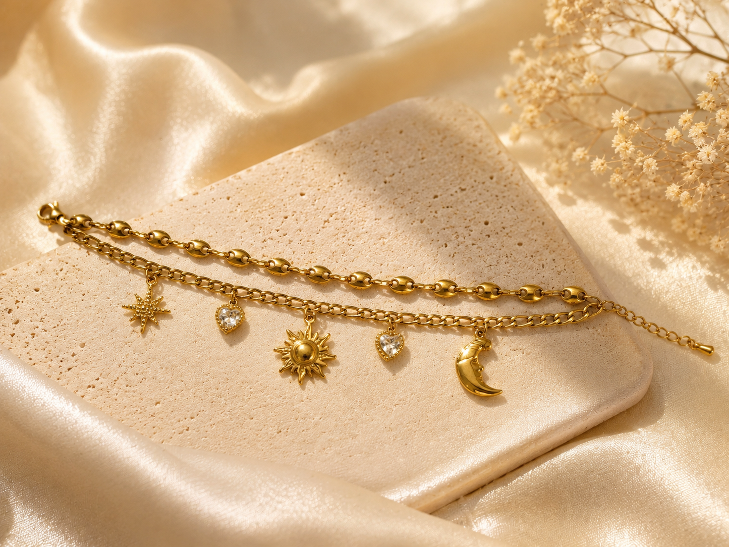 Celestial Charm Layered Bracelet