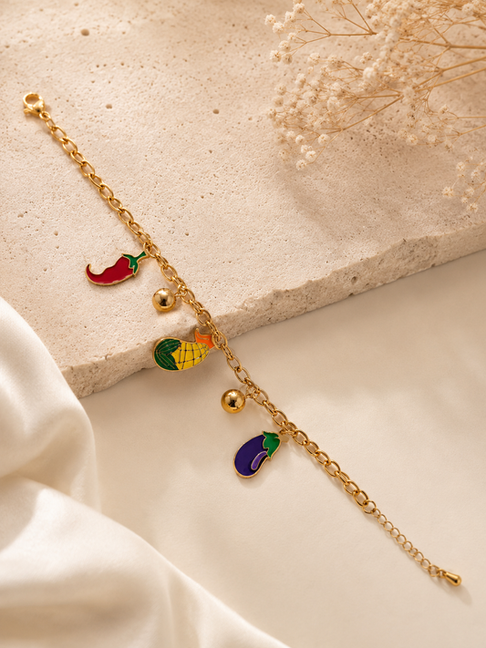 Tropical Charm Gold Bracelet