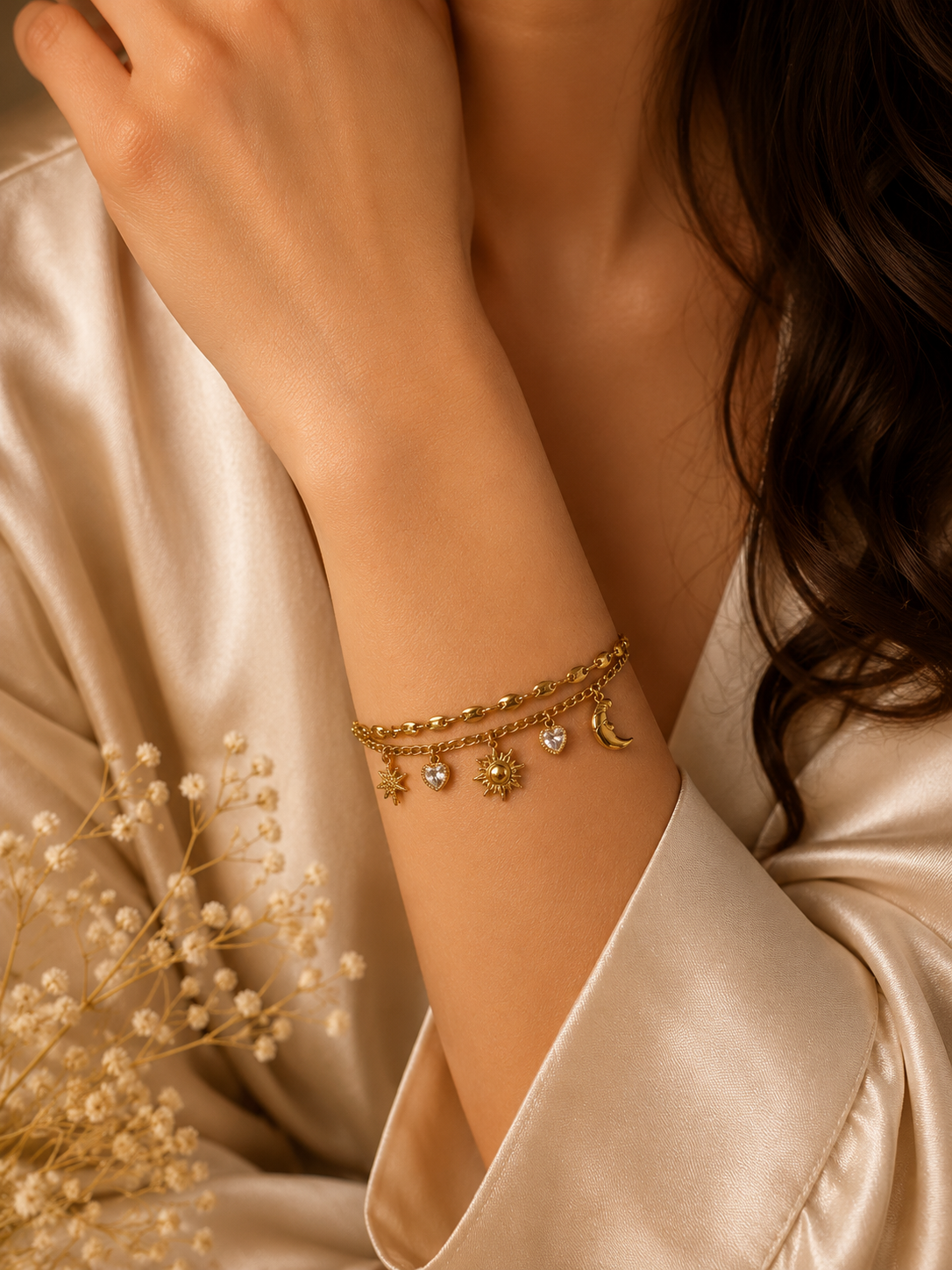 Celestial Charm Layered Bracelet