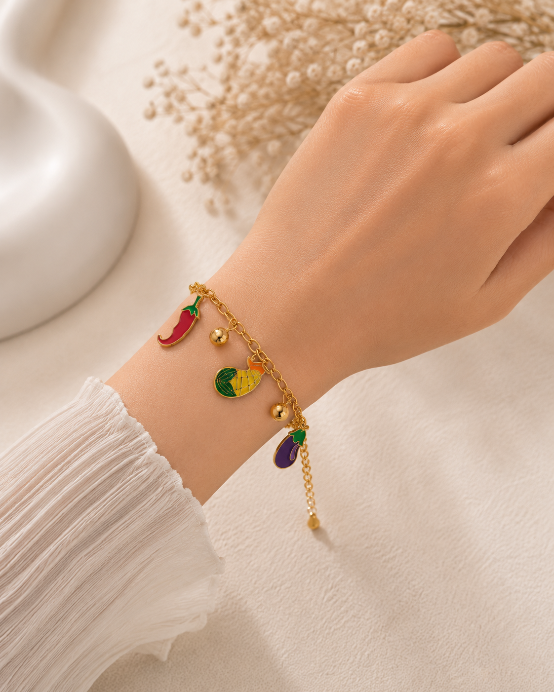 Tropical Charm Gold Bracelet