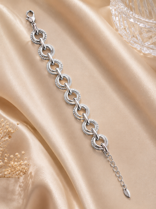 Silver Halo Link Bracelet