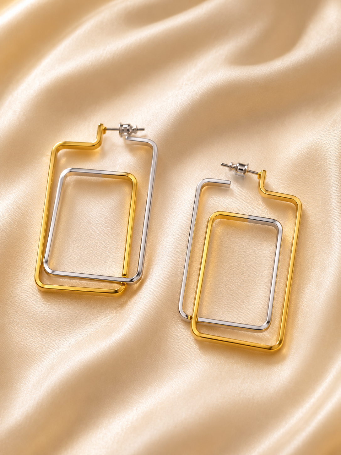 Korean Style Rectangle Earrings