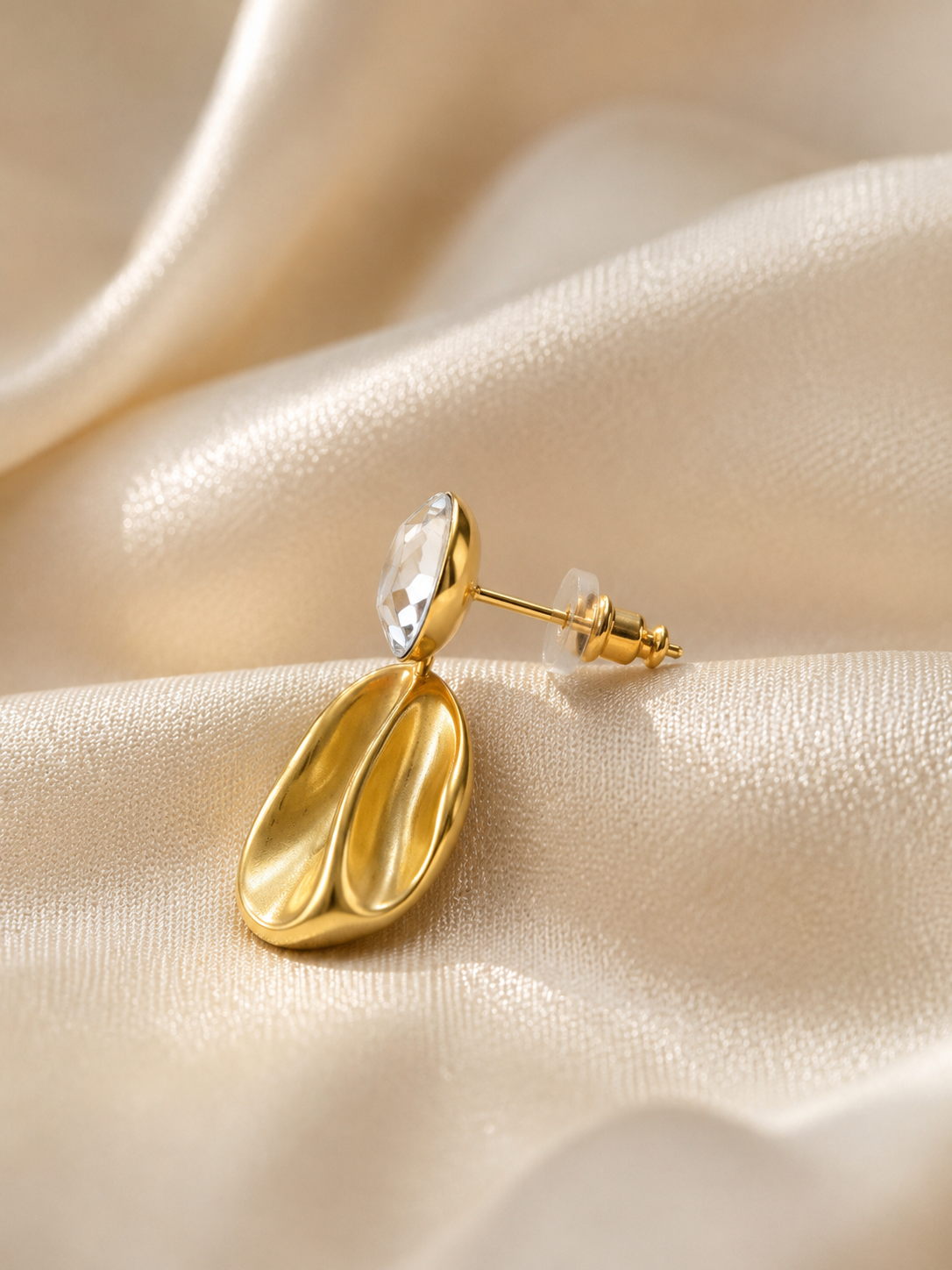 Korean style petal ear rings